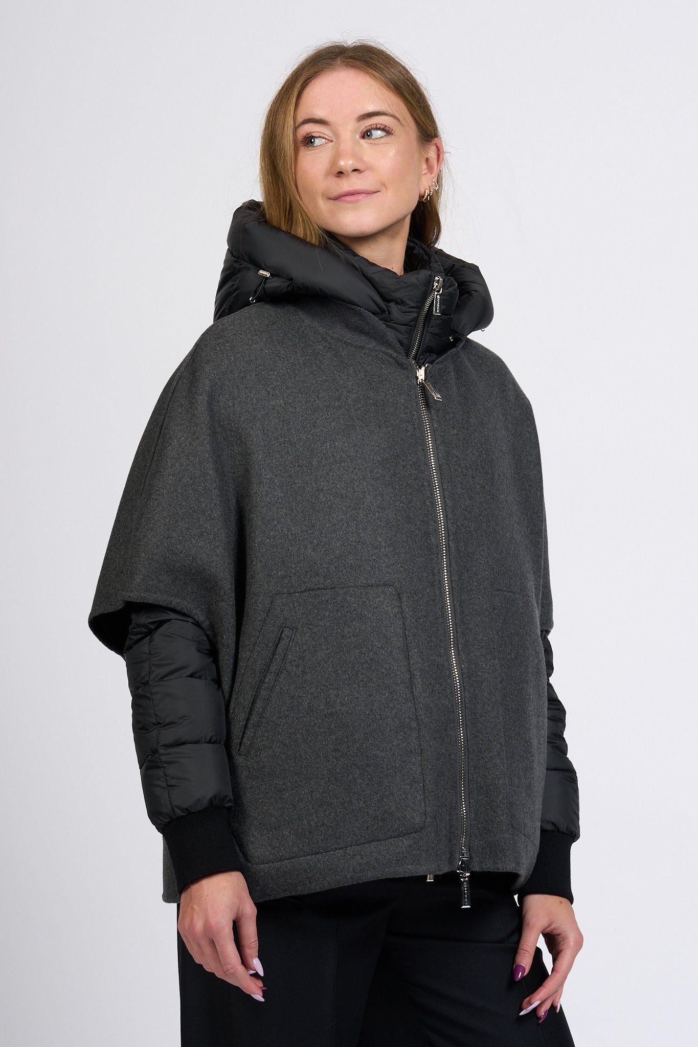 Moorer Cappa Antracite Donna-5