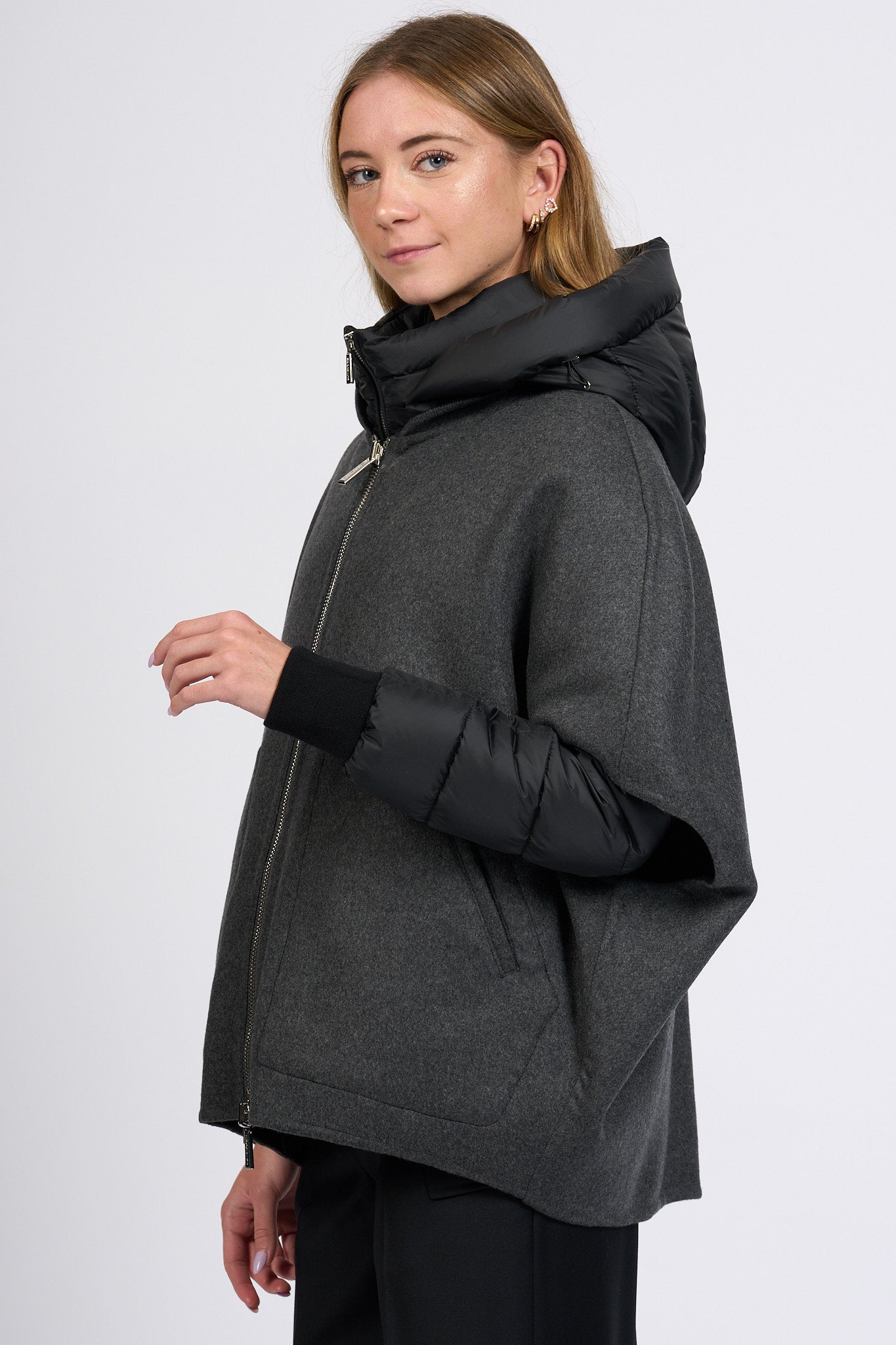 Moorer Cappa Antracite Donna-1