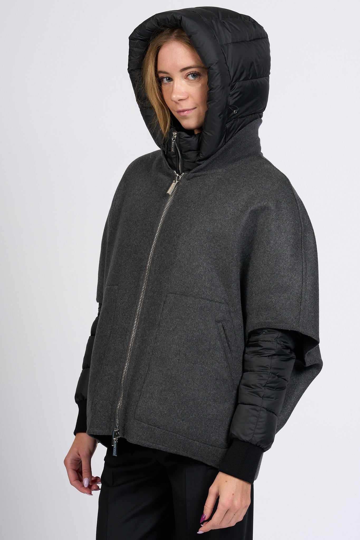 Moorer Cappa Antracite Donna-7