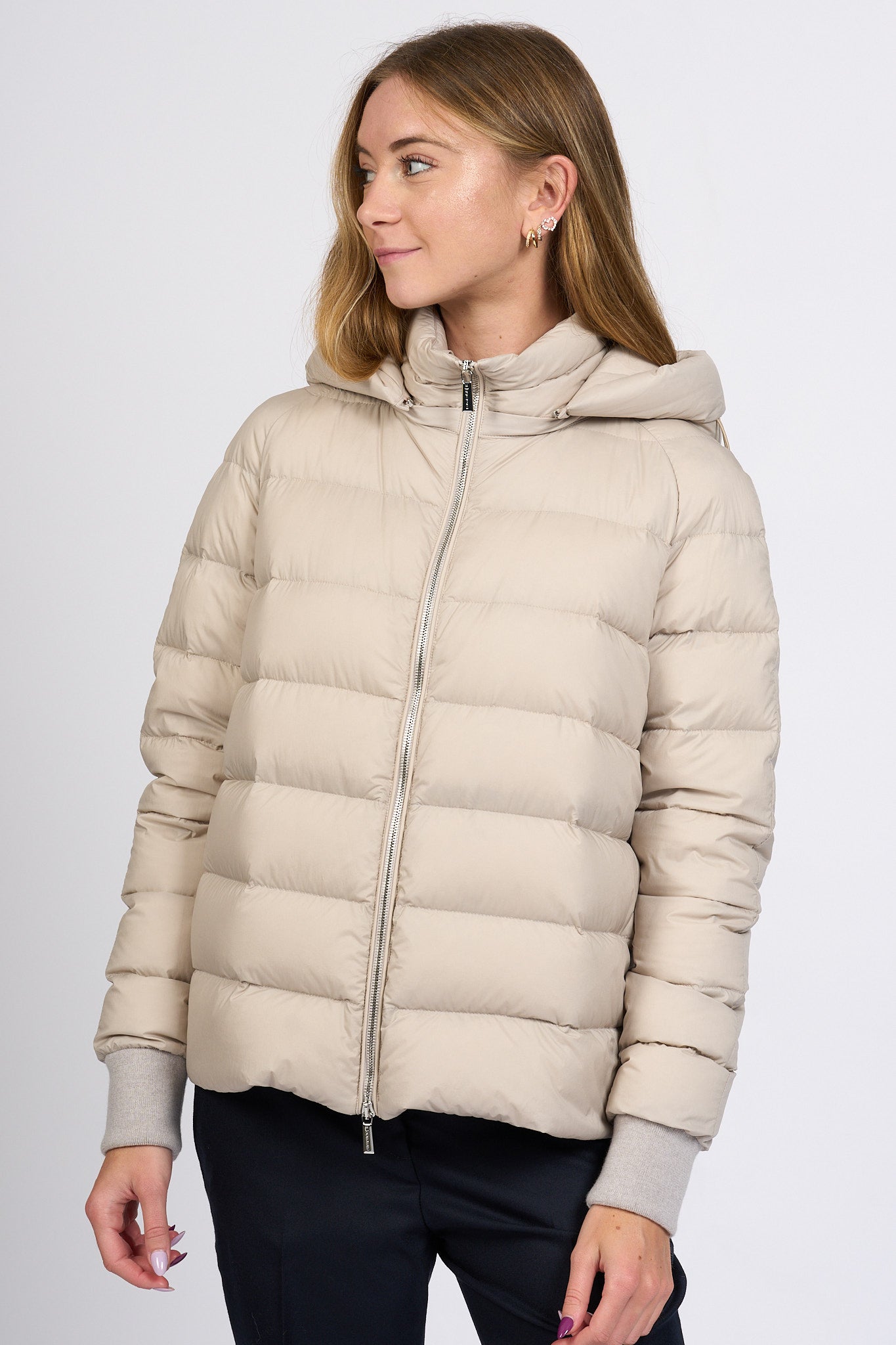 Moorer Cappotto Con Piumino Sabbia Donna-5
