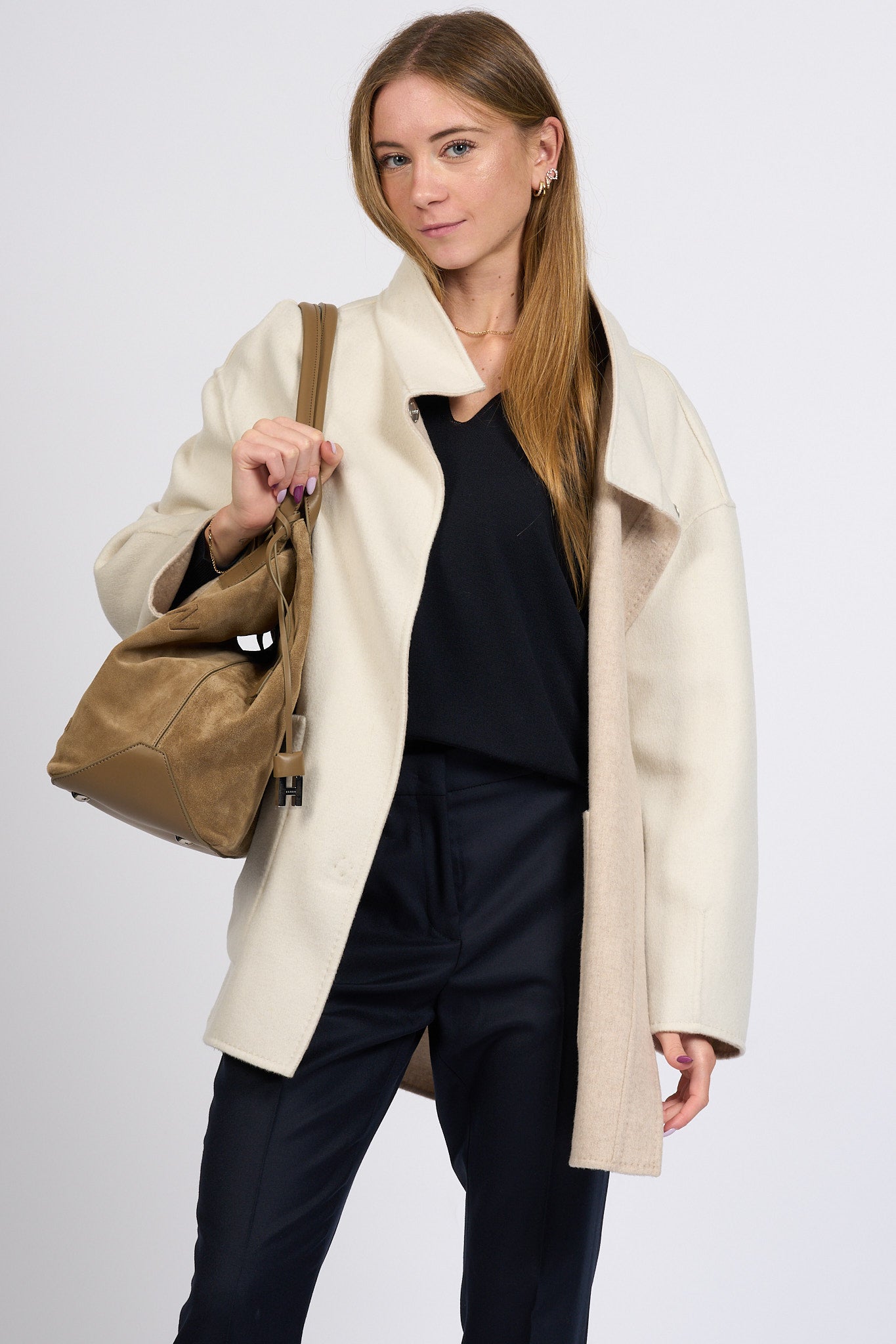 Moorer Cappotto Con Piumino Sabbia Donna-9