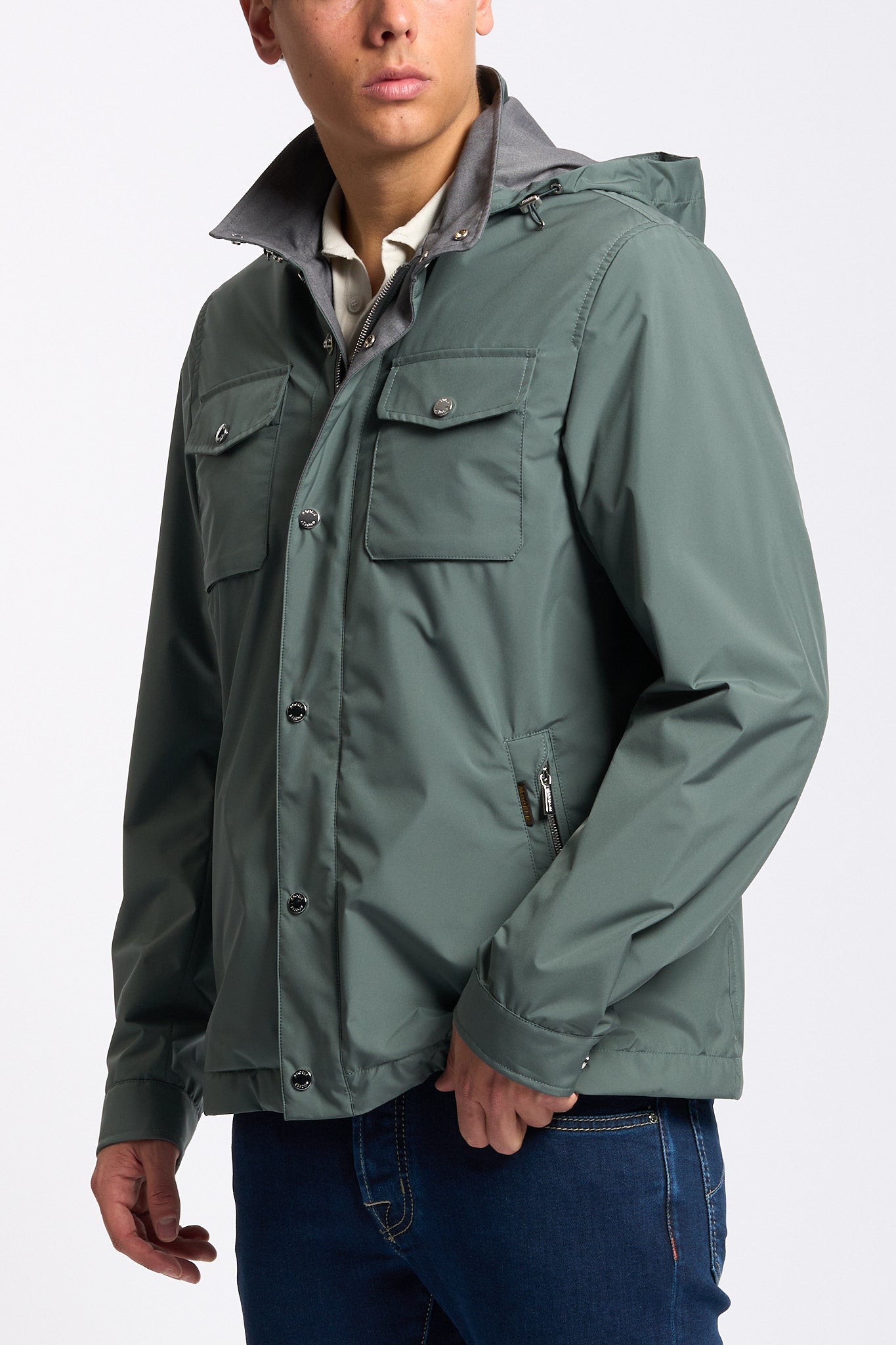 Moorer Giacca Camicia Fenzi Ginepro Uomo-4