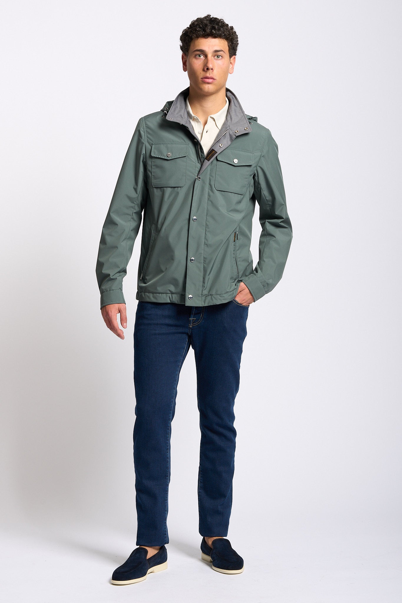 Moorer Giacca Camicia Fenzi Ginepro Uomo-3