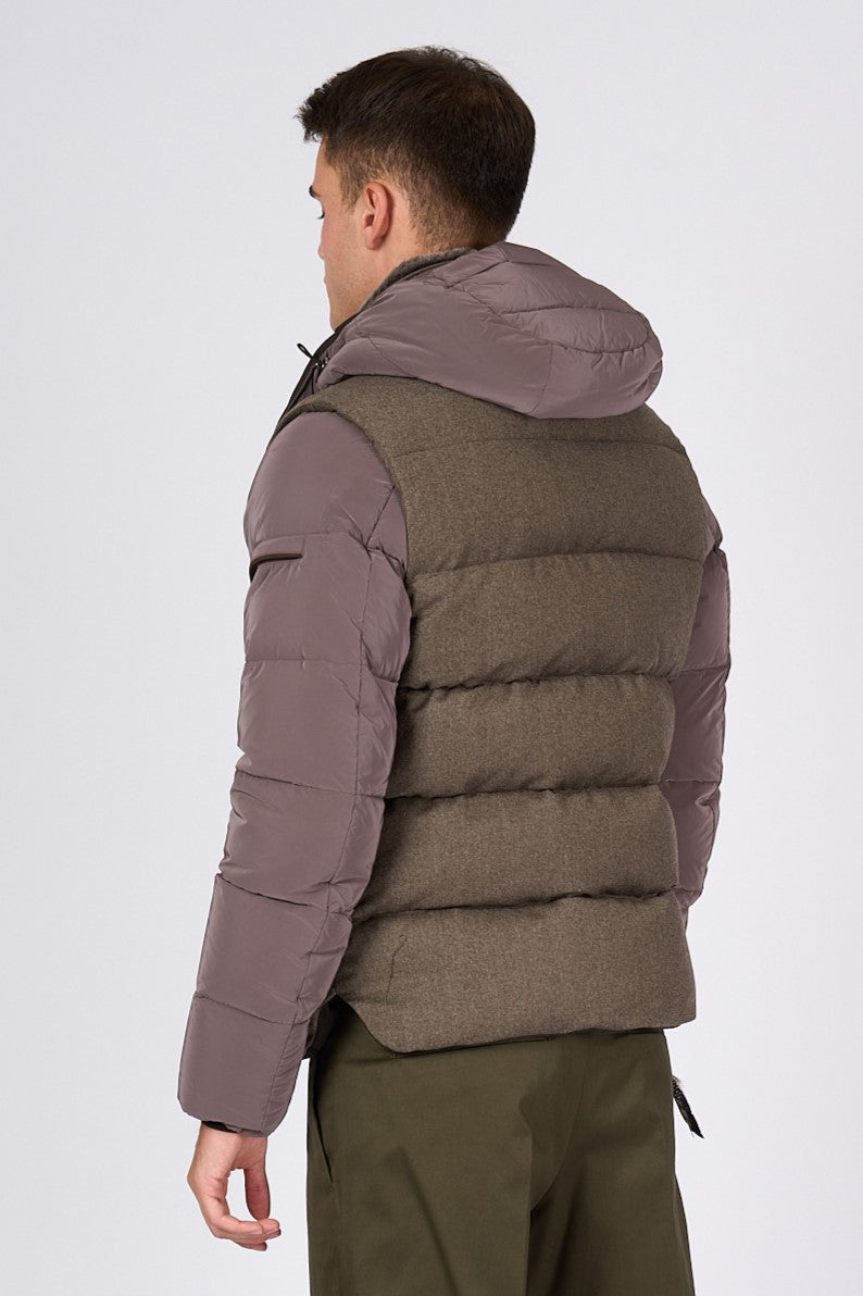 Moorer Piumino/Gilet Casciano Bomber Cacao Uomo-3