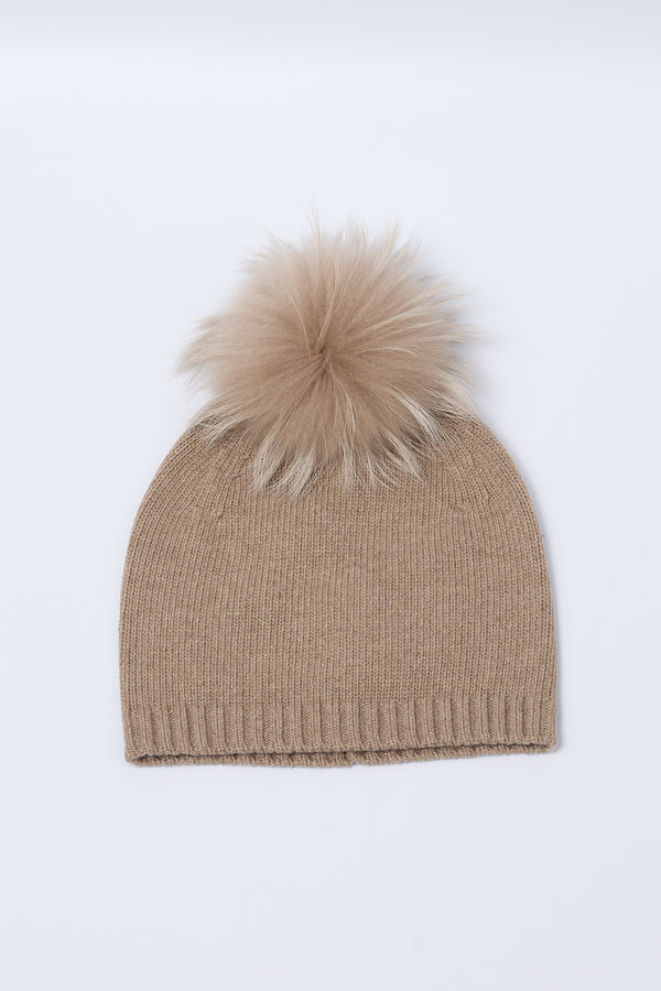 Nima 1708 Cappello Pom Pon Cappuccino Donna