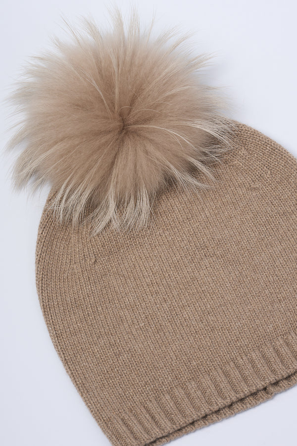 Nima 1708 Cappello Pom Pon Cappuccino Donna-2