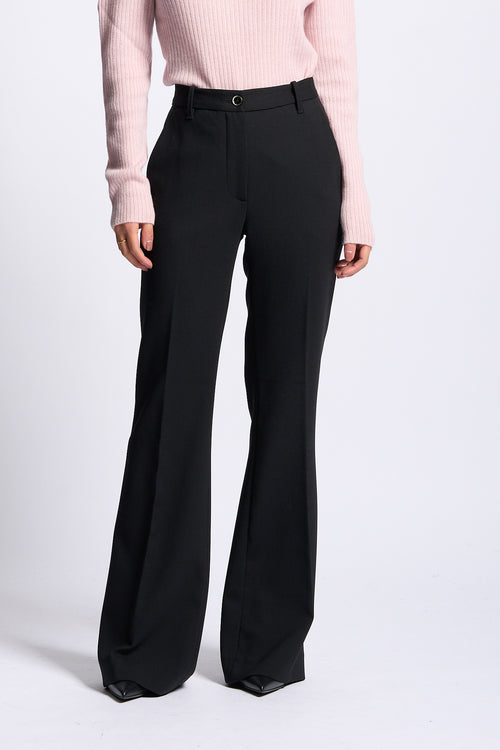 Nine in the morning Pantalone Bootcut PAOLINA Donna Nero