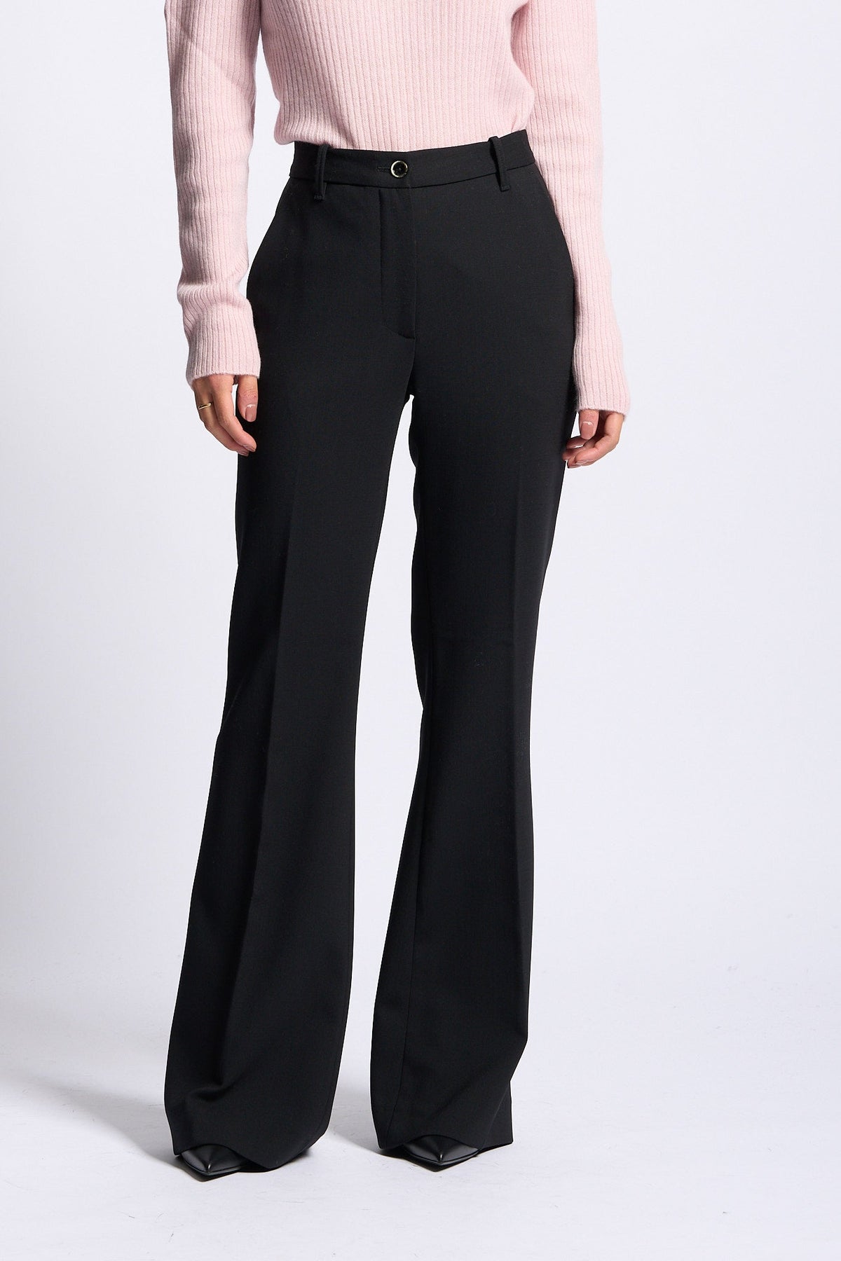 Nine in the morning Pantalone Bootcut PAOLINA Donna Nero-6