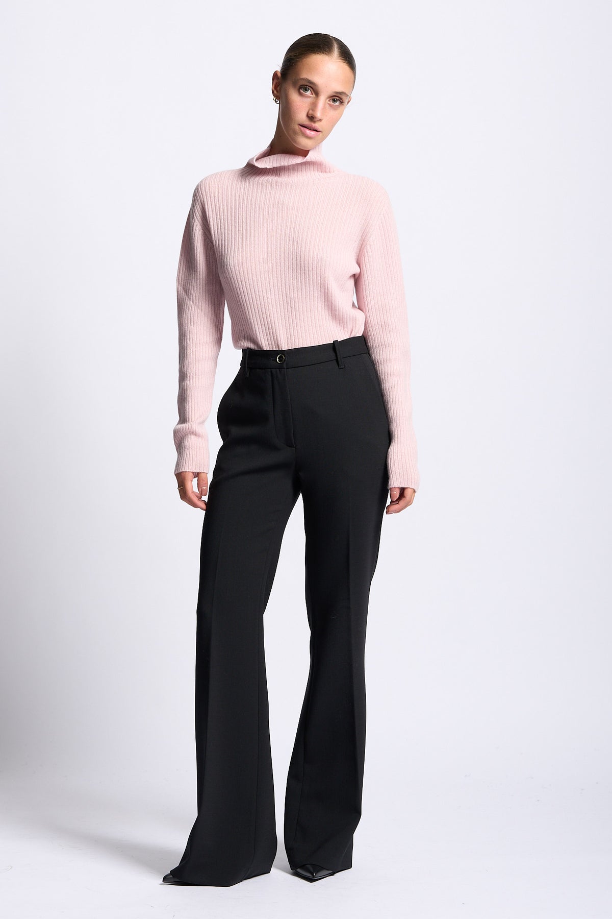 Nine in the morning Pantalone Bootcut PAOLINA Donna Nero-2
