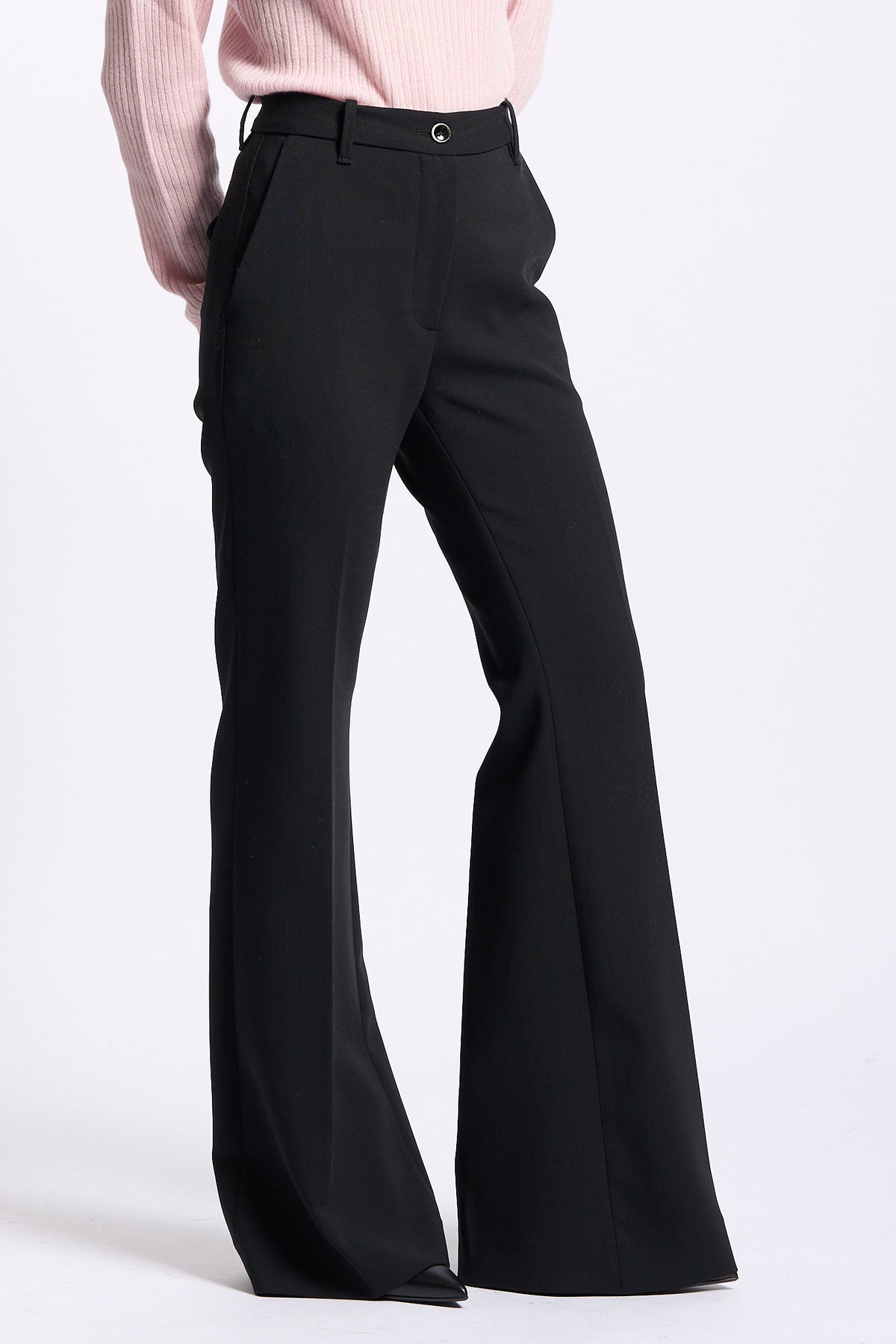 Nine in the morning Pantalone Bootcut PAOLINA Donna Nero-3