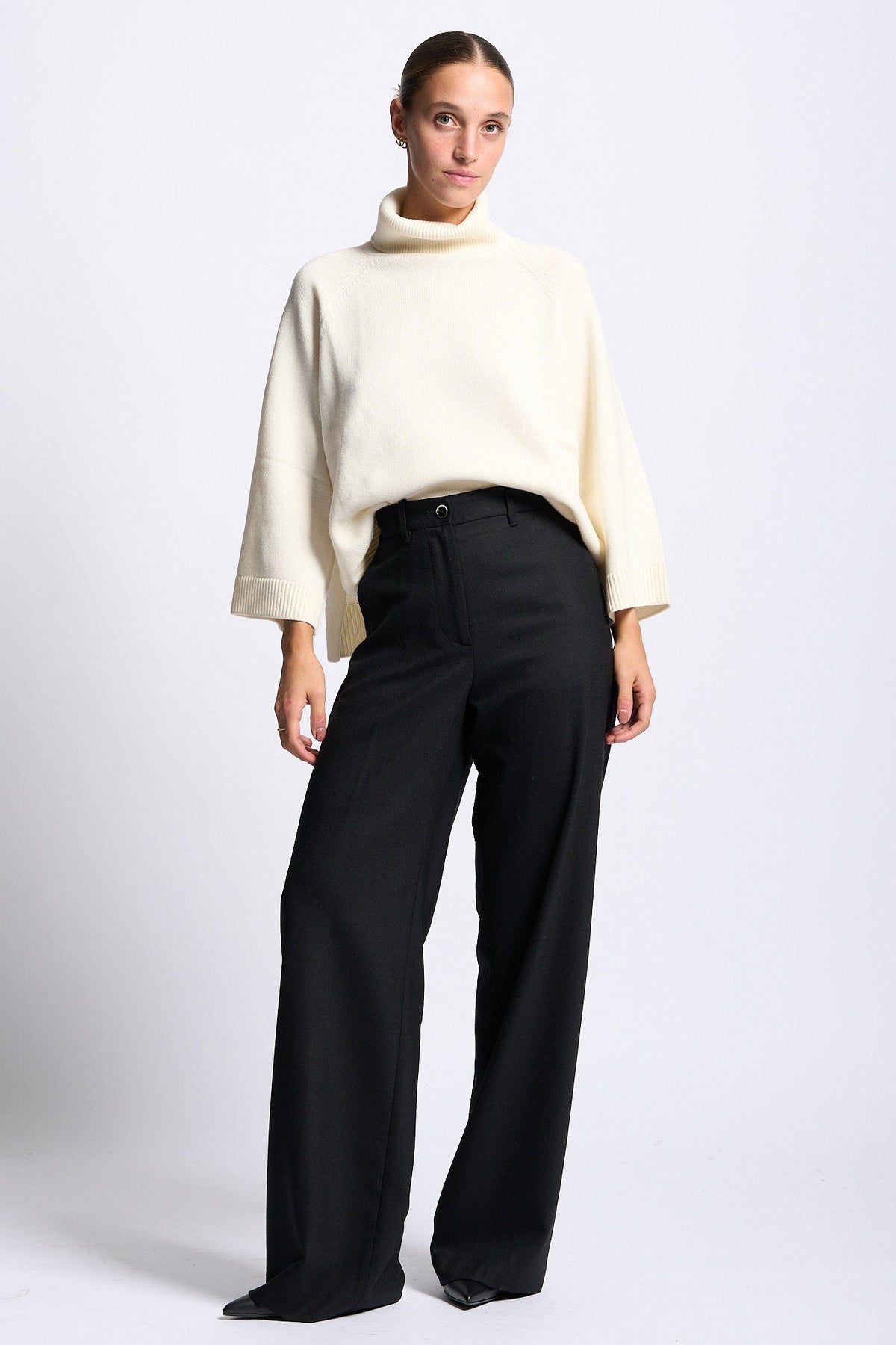 Nine in the morning Pantalone FIAMMA Boy nero donna-6