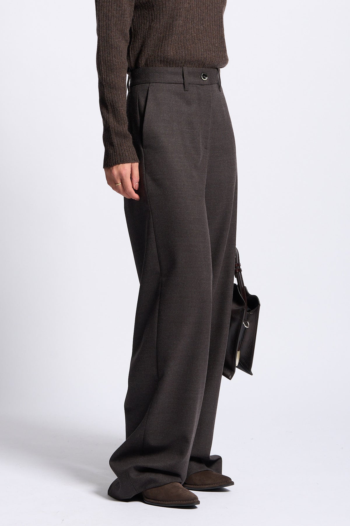 Nine in the morning Pantalone FIAMMA Boy donna marrone-4