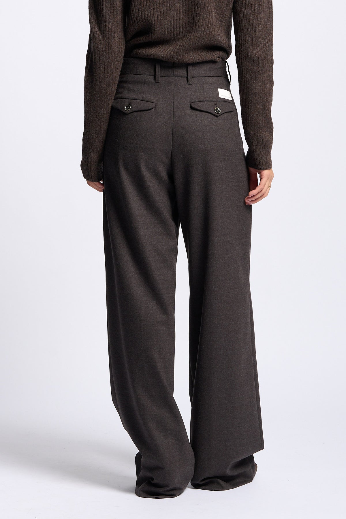 Nine in the morning Pantalone FIAMMA Boy donna marrone-5
