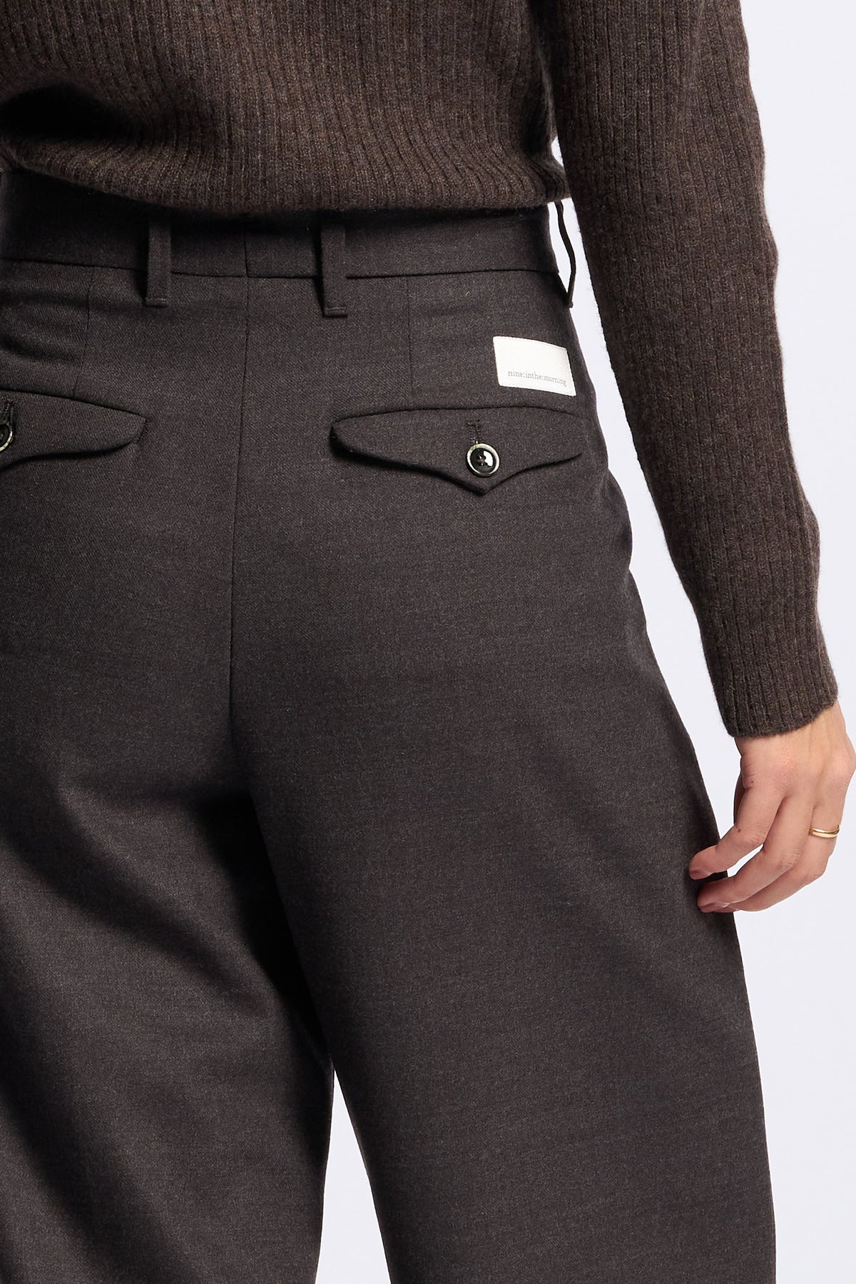 Nine in the morning Pantalone FIAMMA Boy donna marrone-6