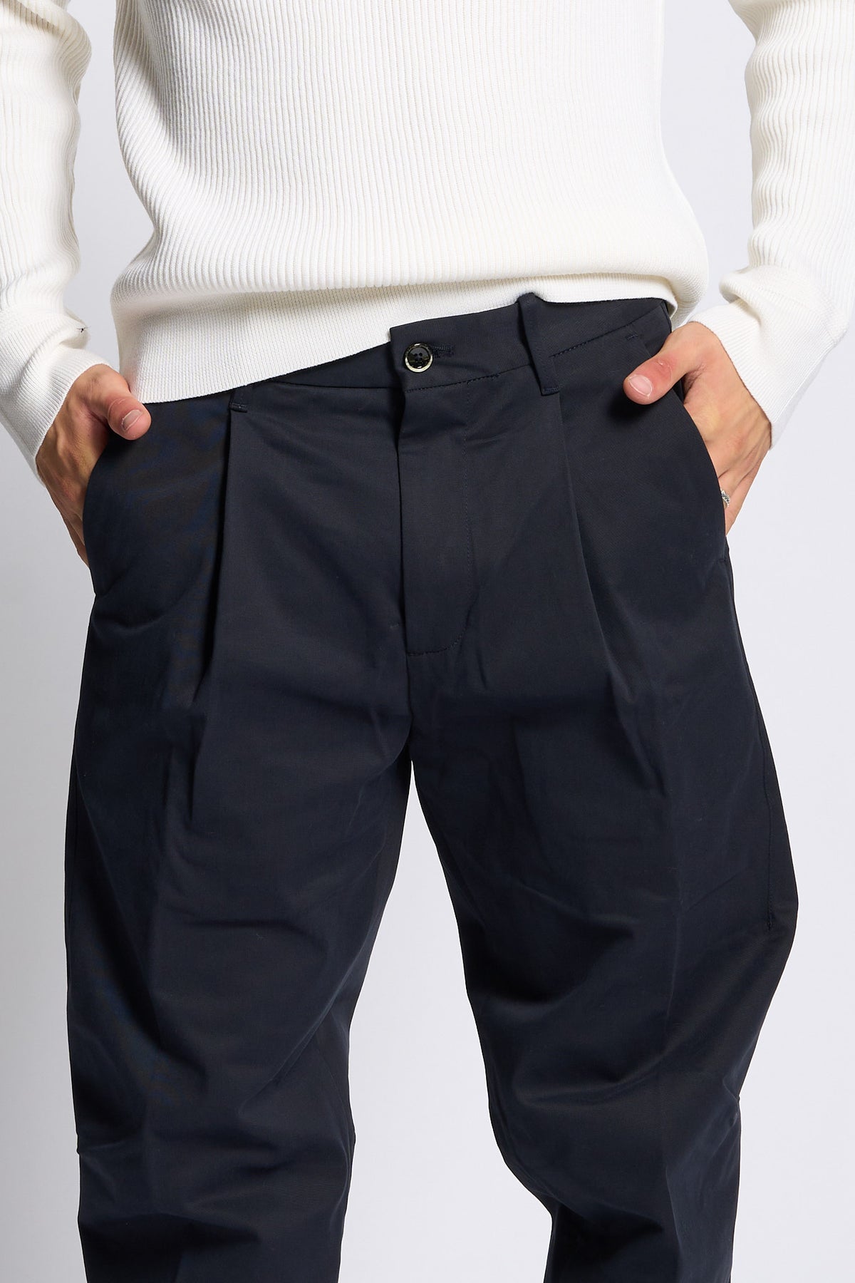 Nine in the morning Pantalone GIULIO Carrot Blu Uomo-4