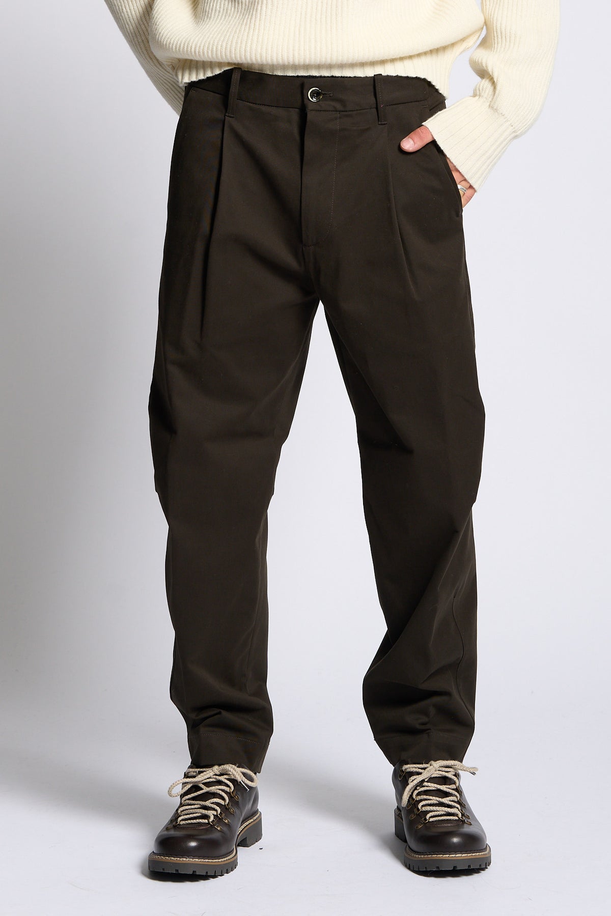 Nine in the morning Pantalone GIULIO Carrot Moro Uomo-1