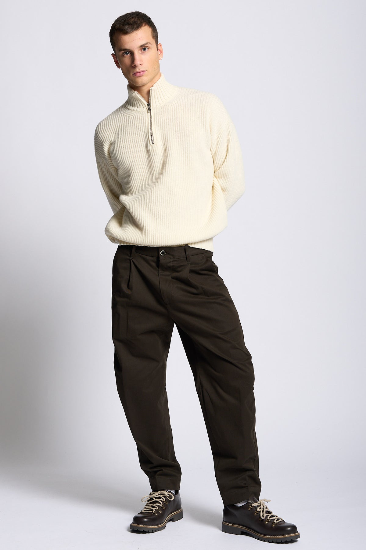 Nine in the morning Pantalone GIULIO Carrot Moro Uomo-3