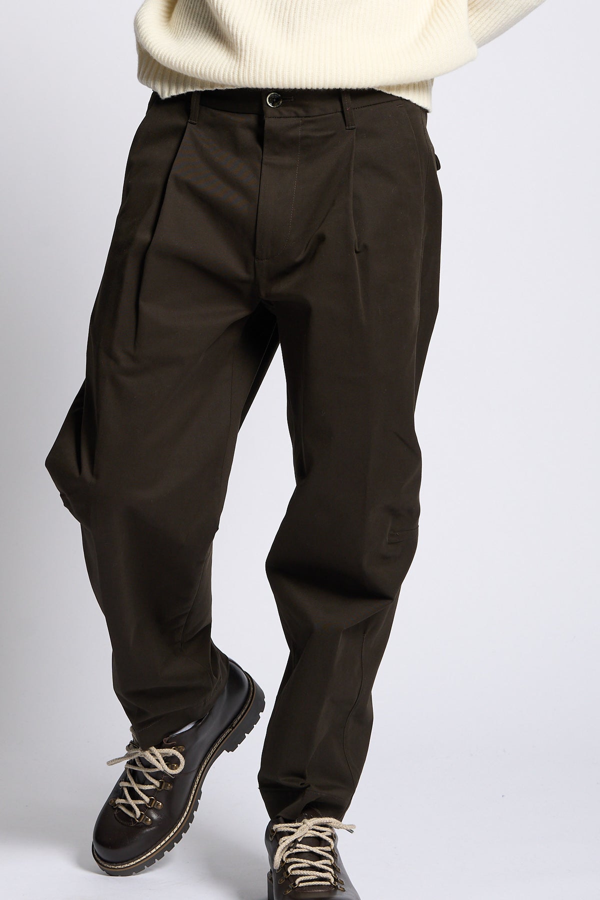 Nine in the morning Pantalone GIULIO Carrot Moro Uomo-5