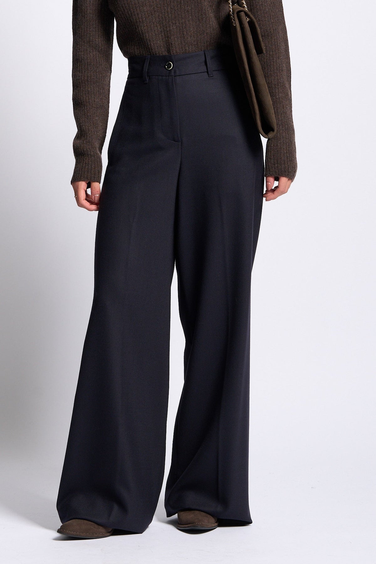 Nine in the morning Pantalone Palazzo ASTRID Donna Navy-6