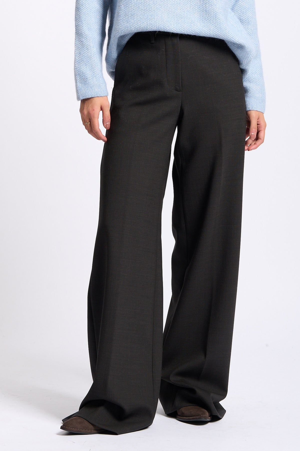 Nine in the morning Pantalone palazzo NADIA testa di moro donna-1