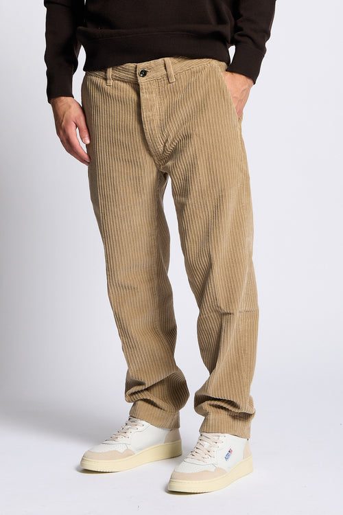 Nine in the morning Pantalone TIM Velluto Beige Uomo-2