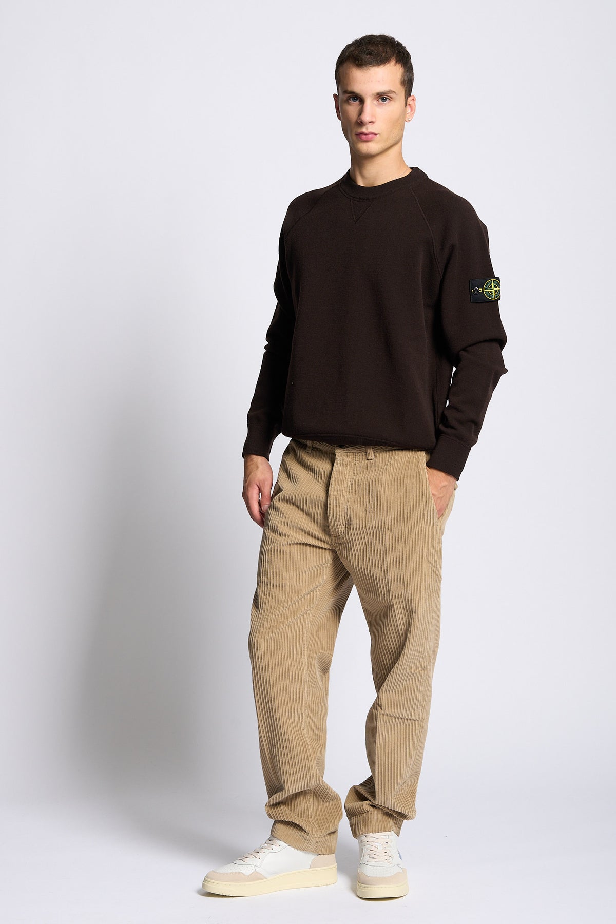 Nine in the morning Pantalone TIM Velluto Beige Uomo-6