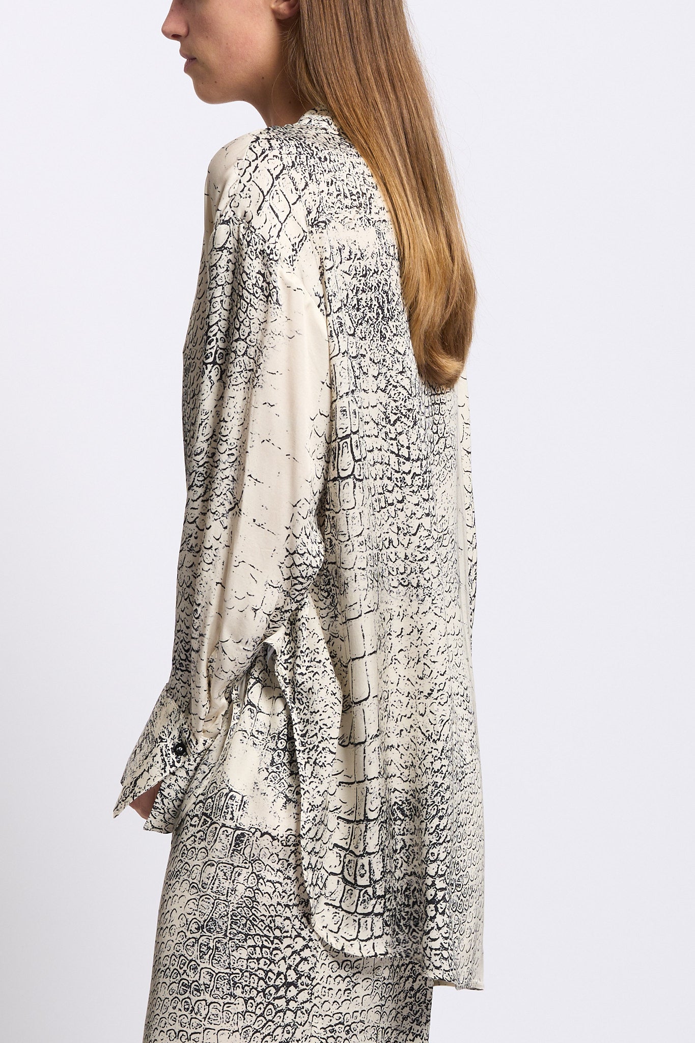 Nude Camicia Stampa Bianco/nero Donna-3