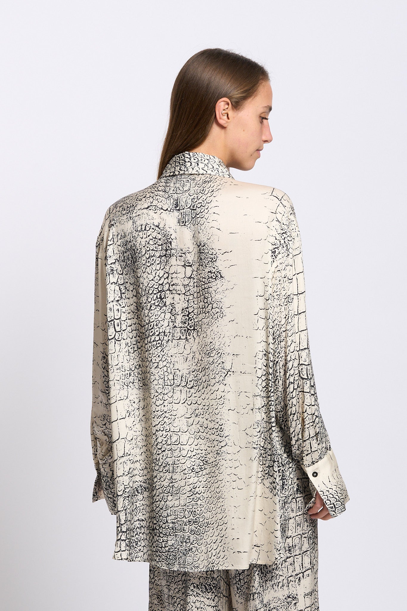 Nude Camicia Stampa Bianco/nero Donna-4