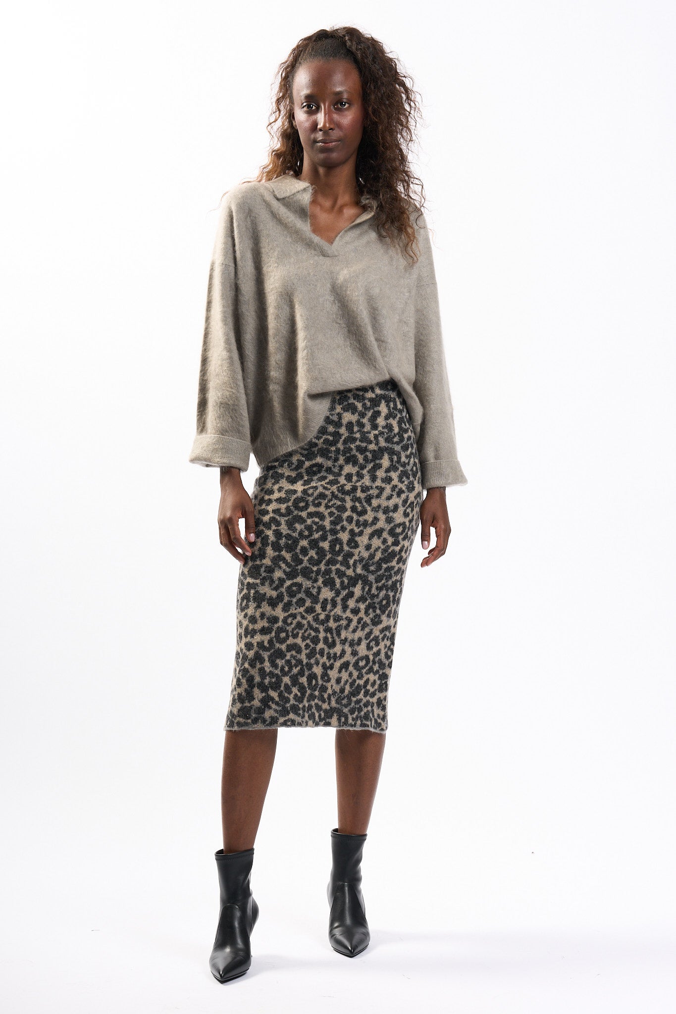 Nude Gonna Animalier Grigio/nero Donna-2