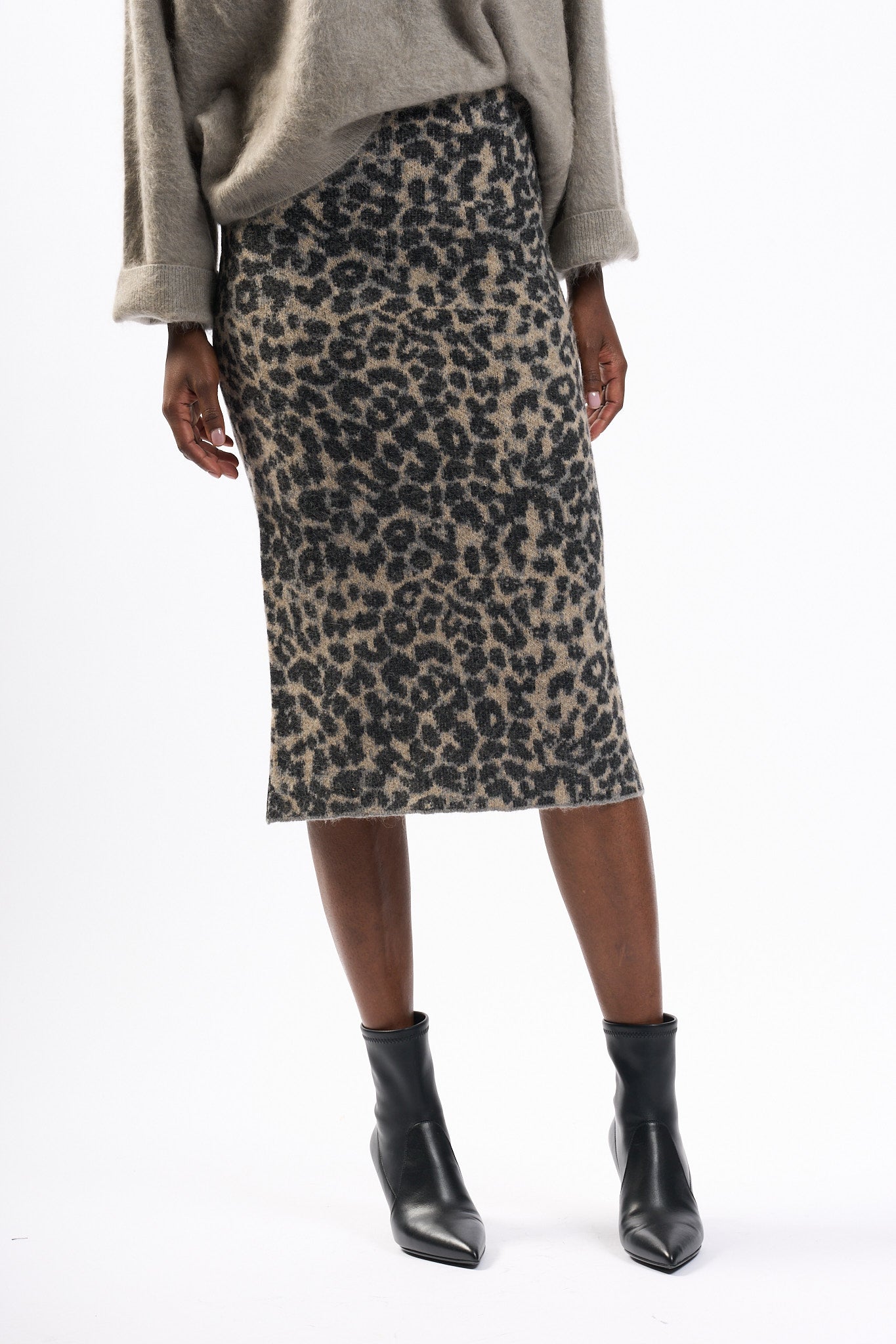 Nude Gonna Animalier Grigio/nero Donna-5