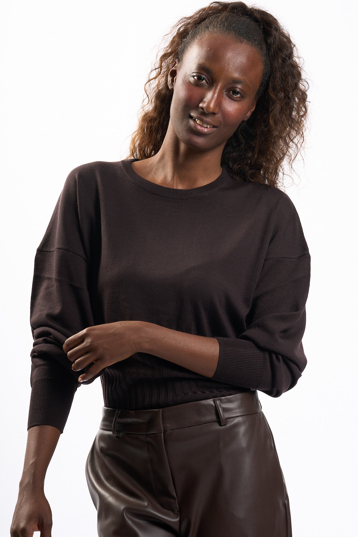 Nude Maglia Cioccolato Donna-6