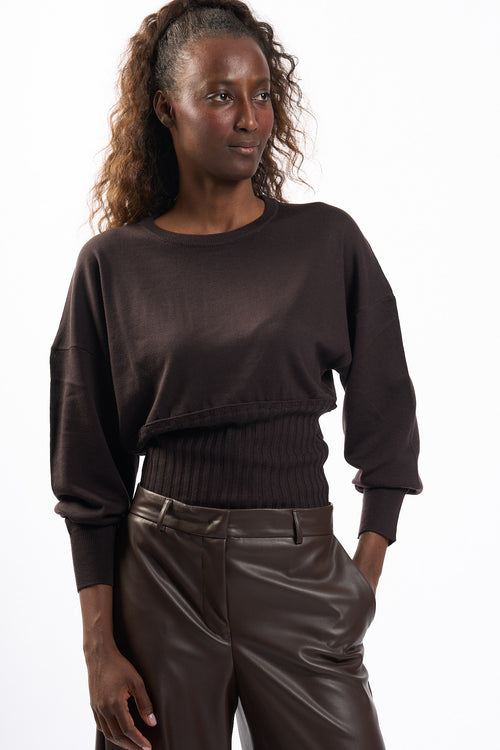 Nude Maglia Cioccolato Donna