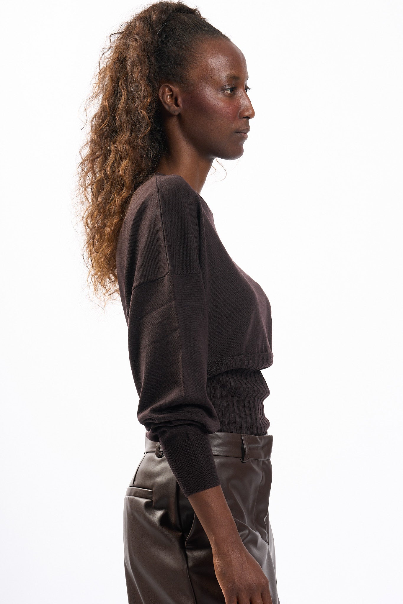 Nude Maglia Cioccolato Donna-5