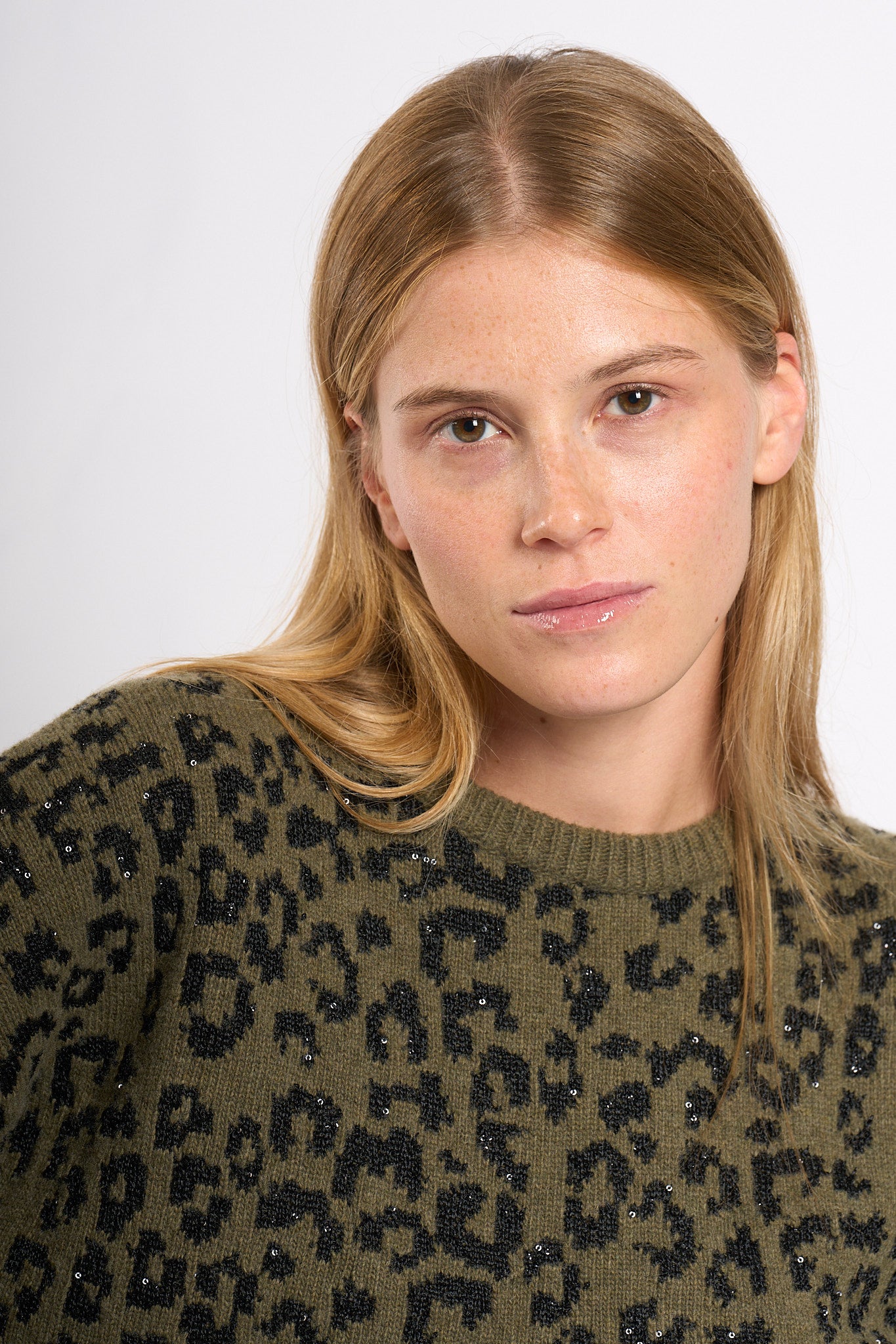 Nude Maglia Stampa Animalier Verde/Nero Donna-6