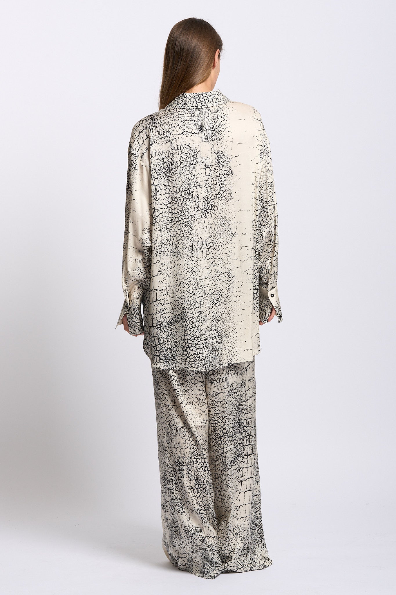 Nude Pantalone Stampa Bianco/nero Donna-5