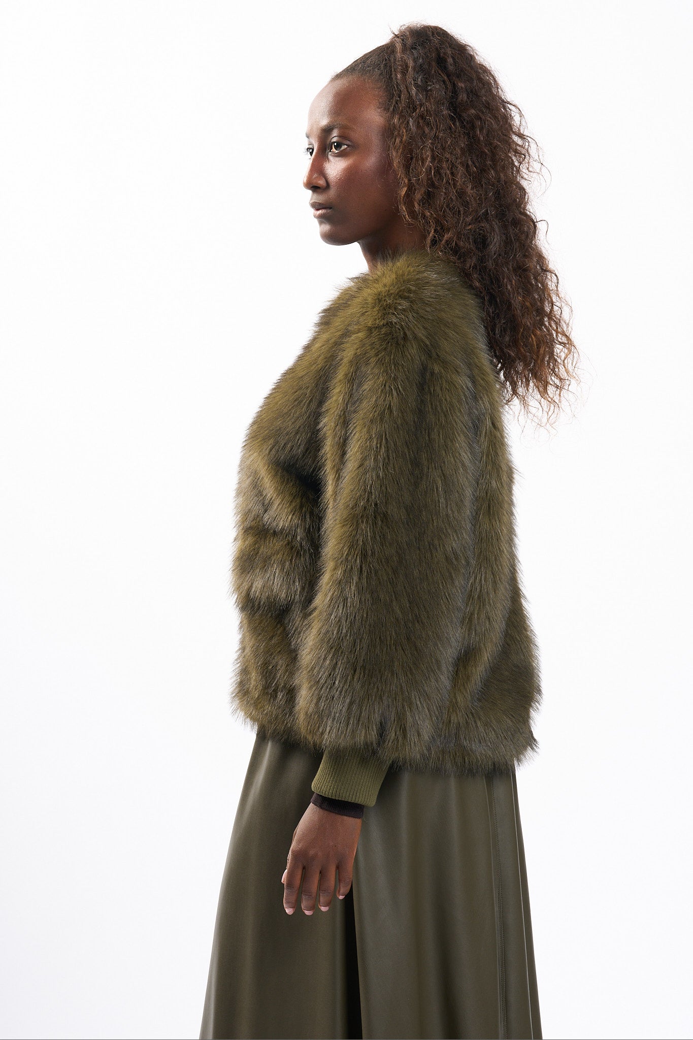 Nude Pelliccia Eco Verdone Donna-7