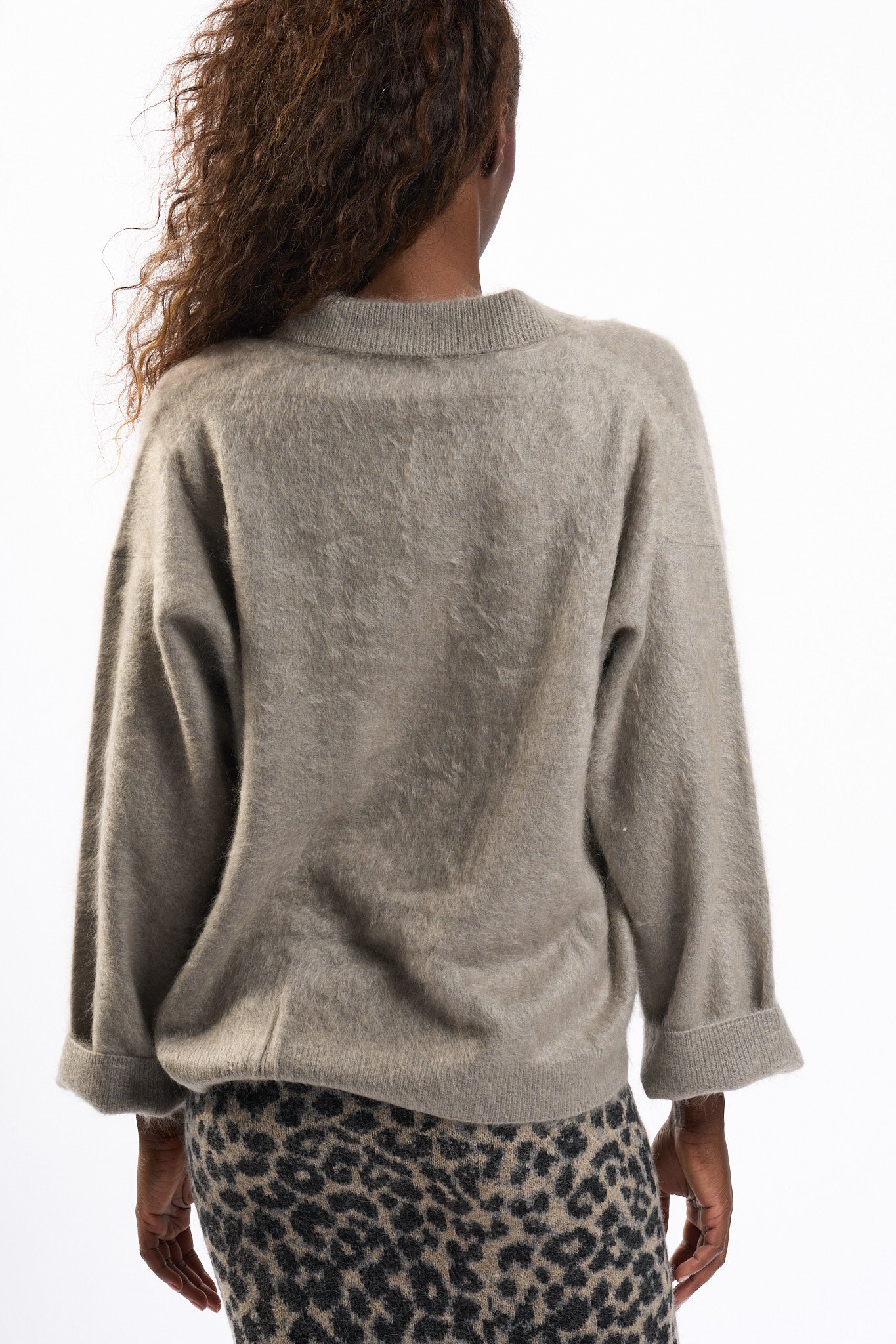 Nude Polo In Cashmere Grigio Donna-6