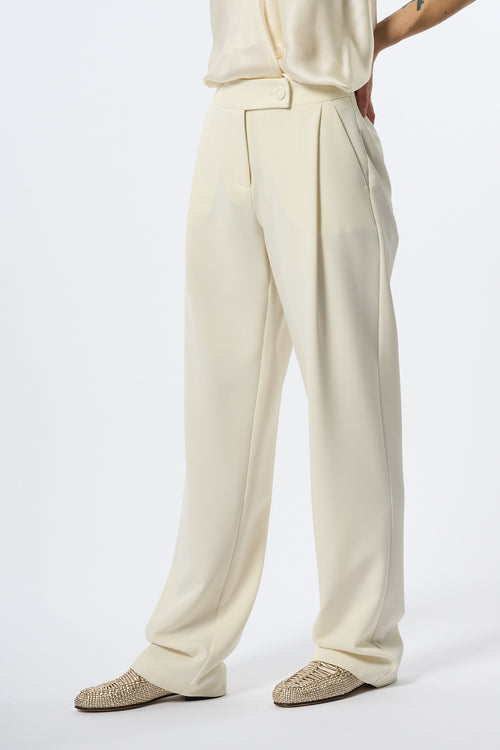 Olla Pareg Pantalone Crepe Latte Donna