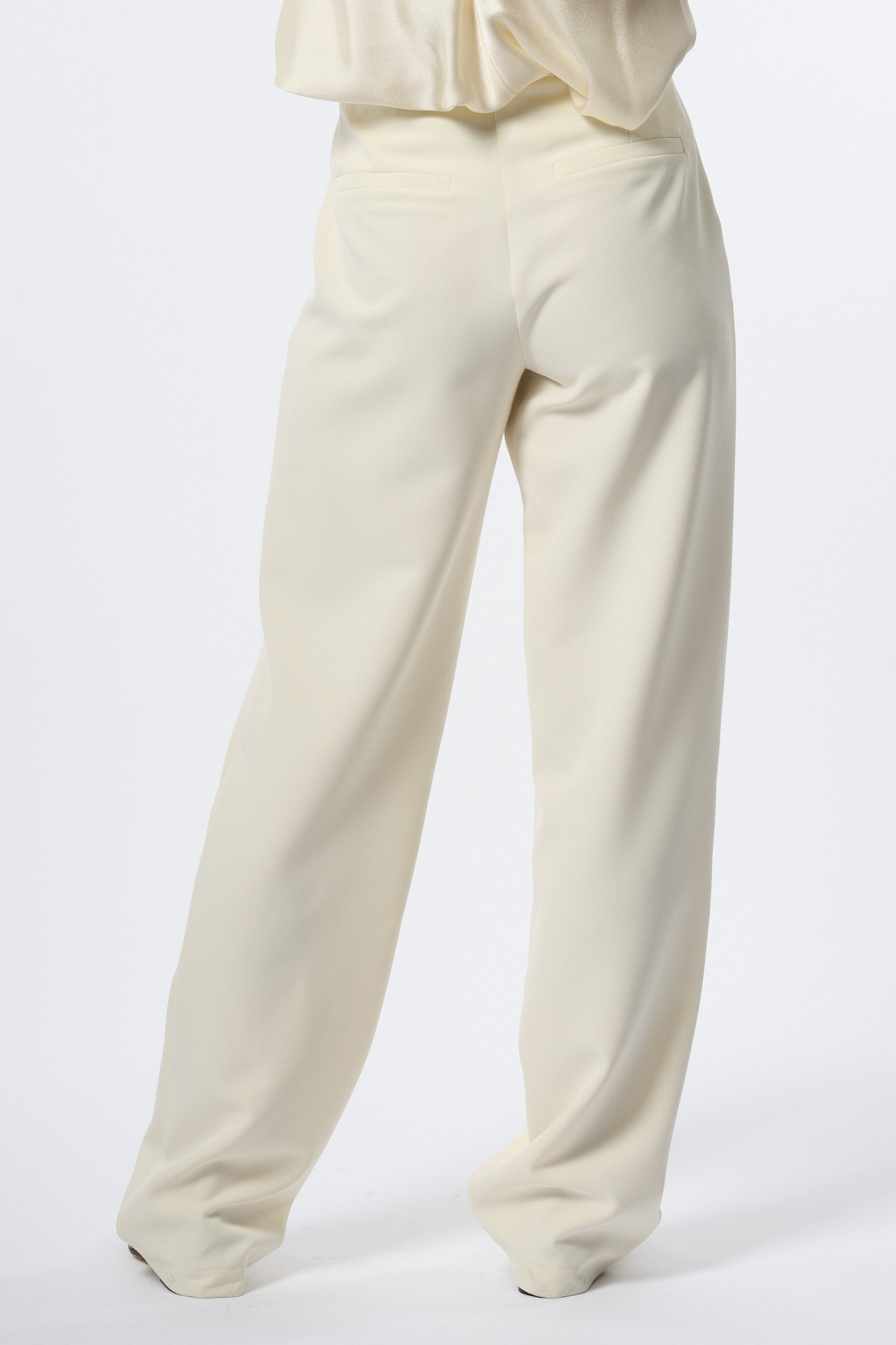 Olla Pareg Pantalone Crepe Latte Donna-5