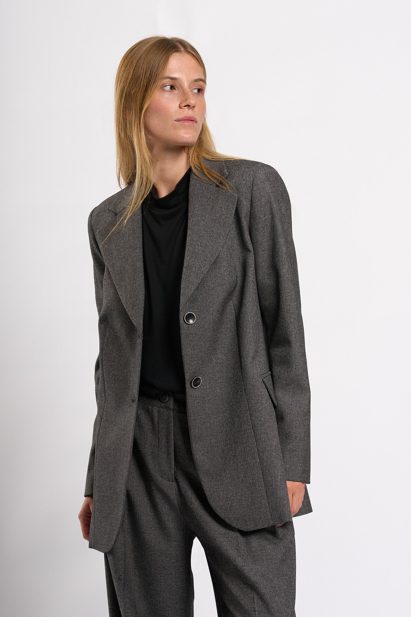 Olla pareg Giacca Grisaglia Grigio Donna-1