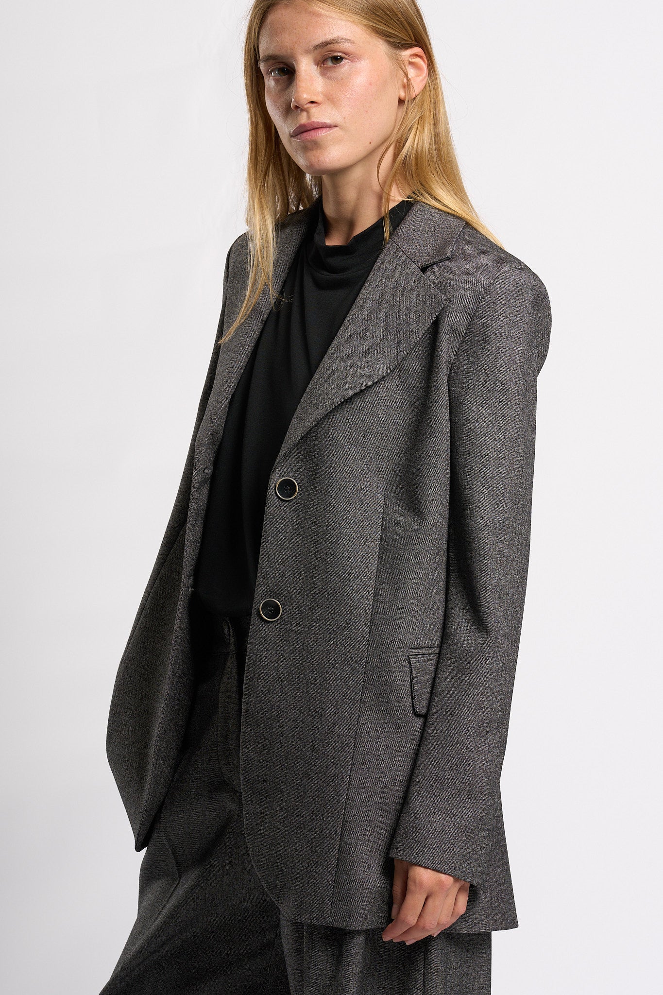Olla pareg Giacca Grisaglia Grigio Donna-6