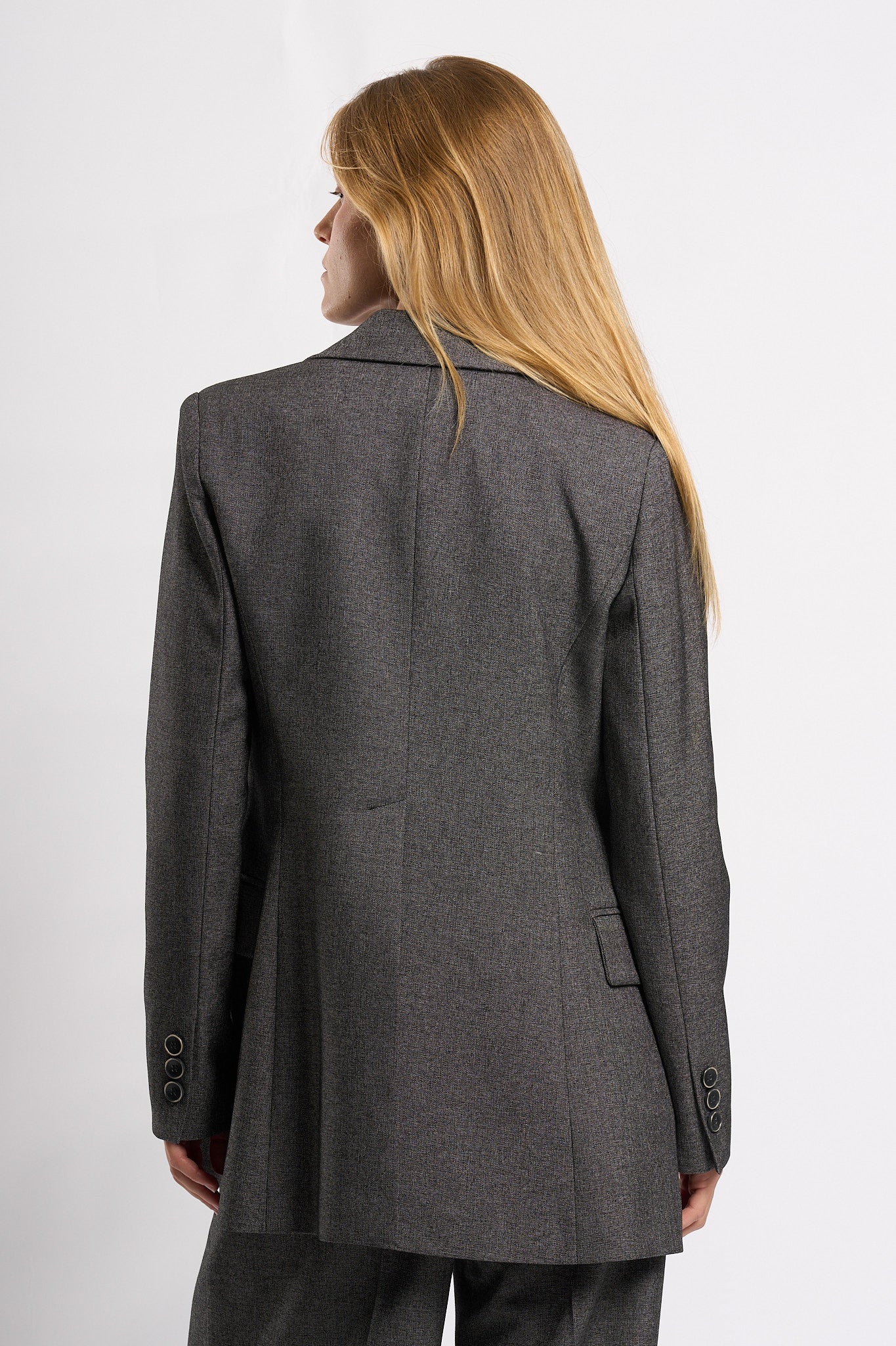 Olla pareg Giacca Grisaglia Grigio Donna-4