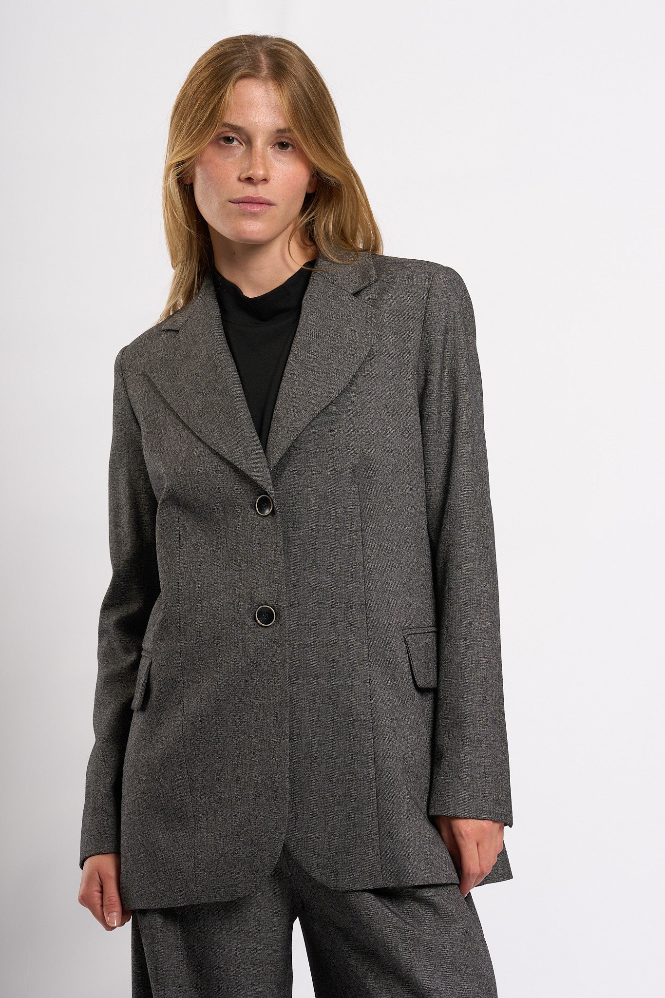 Olla pareg Giacca Grisaglia Grigio Donna-8