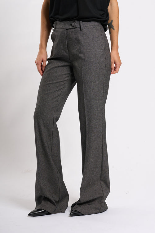 Olla pareg Pantalone Zampa Grisaglia Grigio Donna