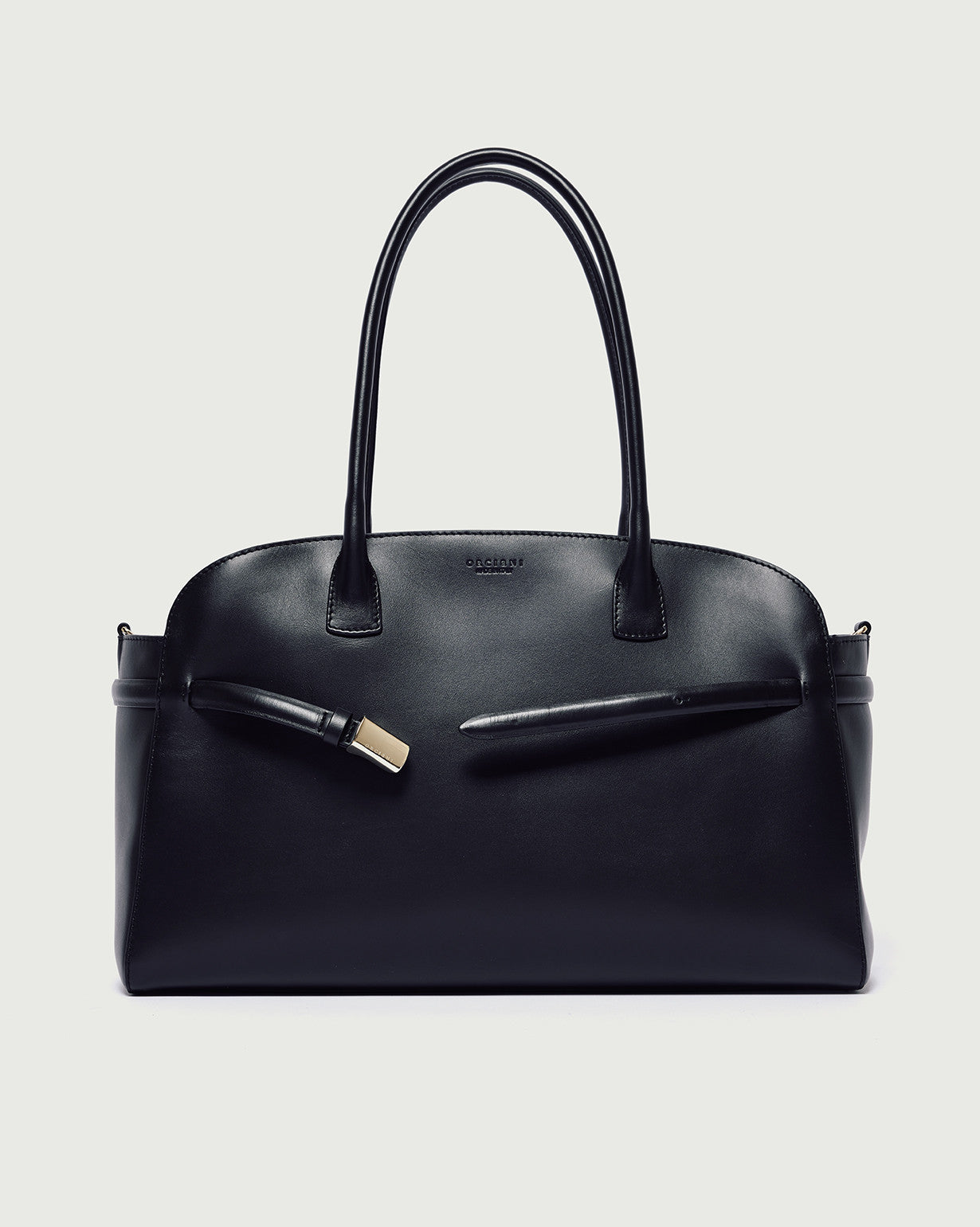 Orciani Borsa Aura Pelle Nero Donna-4