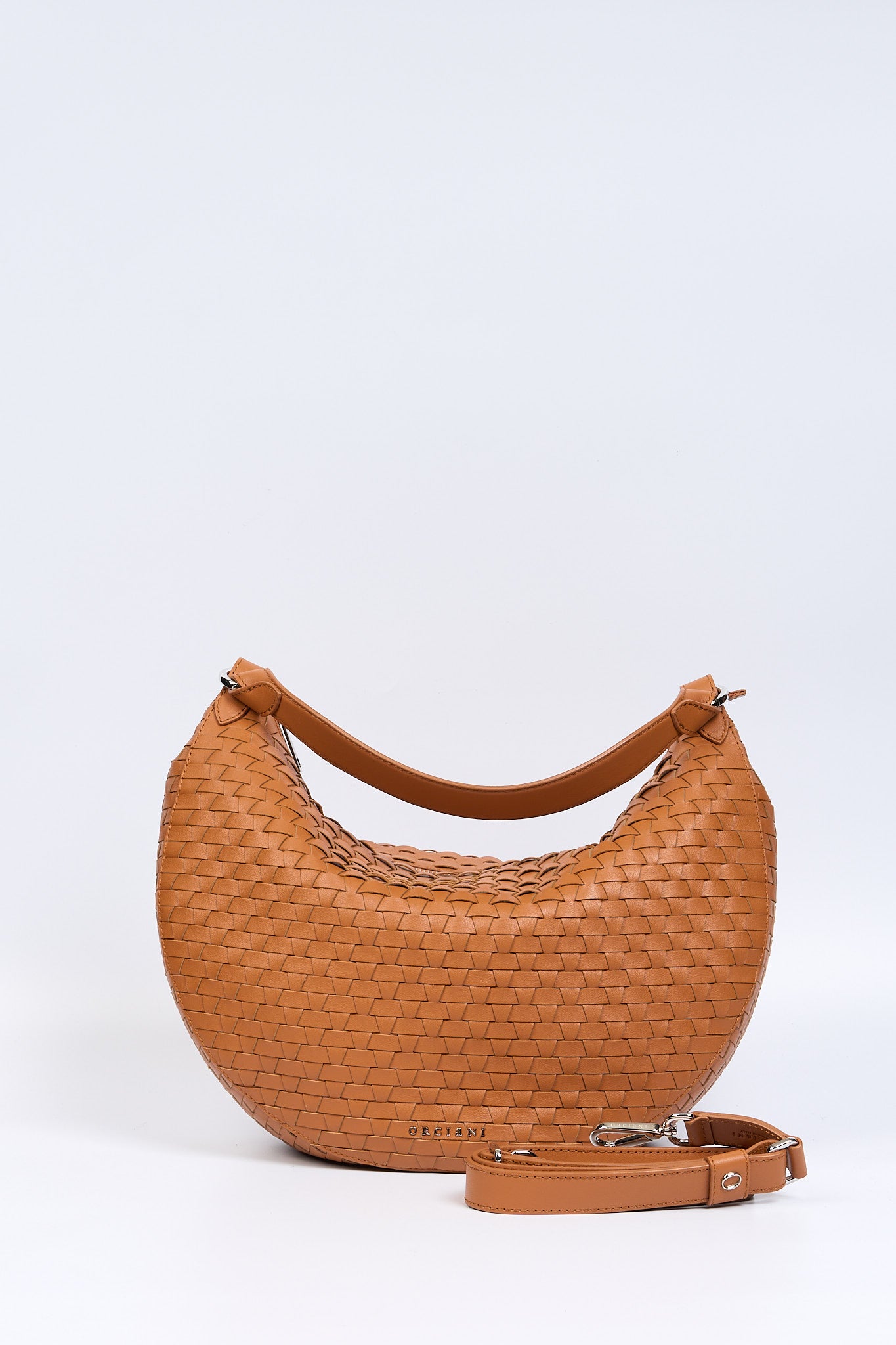 Orciani Borsa Dumpling Intrecciata Ambra Donna-1