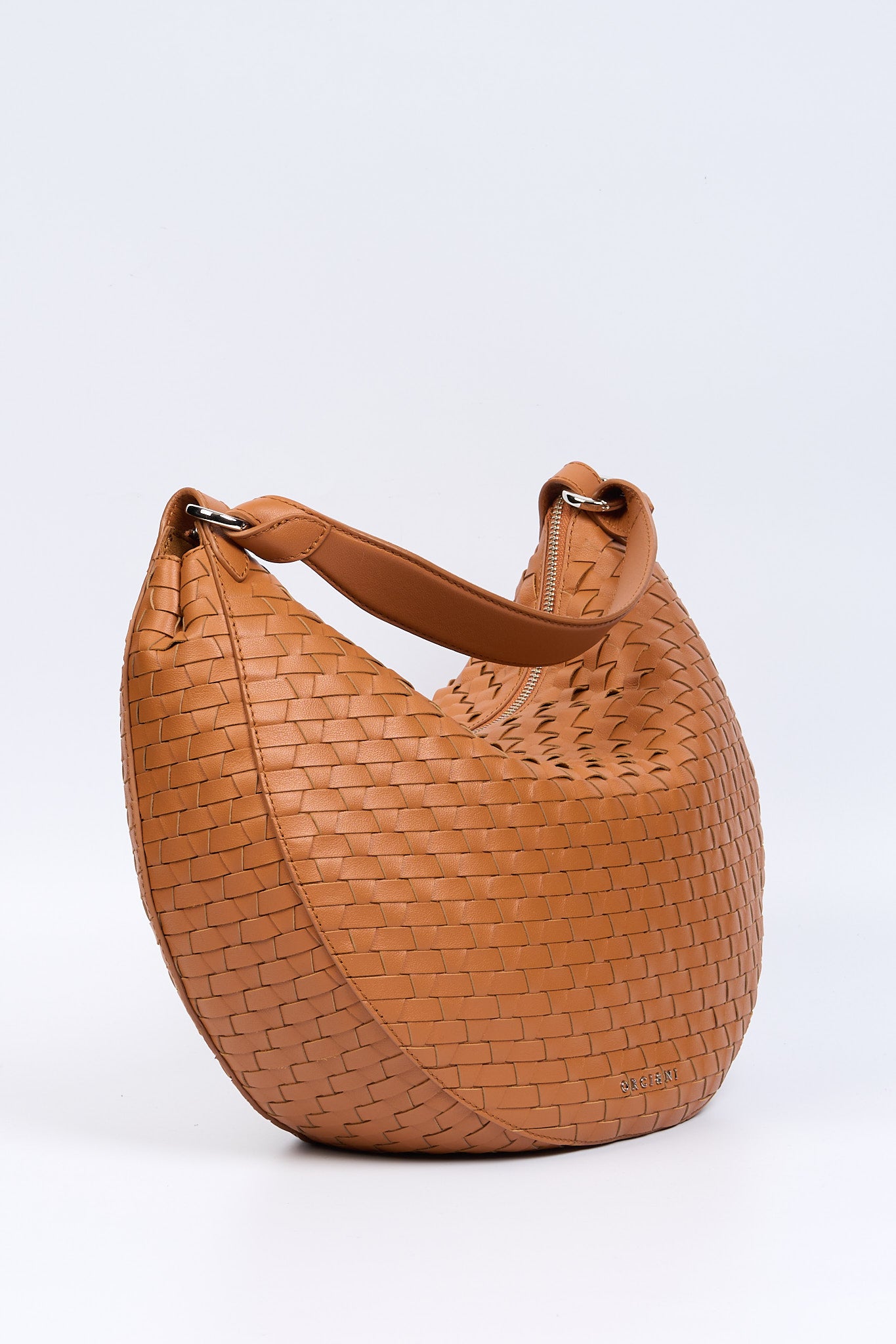 Orciani Borsa Dumpling Intrecciata Ambra Donna-4