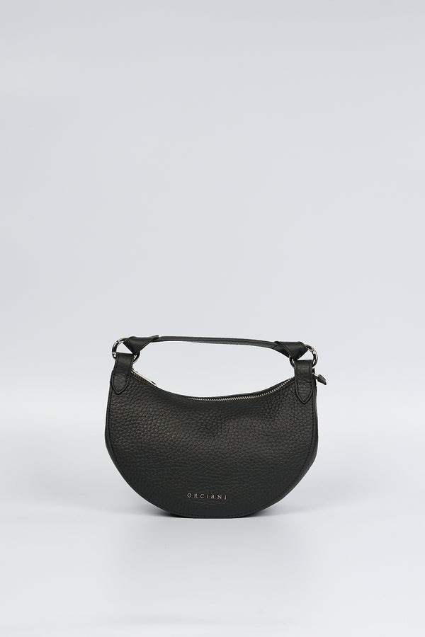 Orciani Mini Hobo Mezzaluna Bag Black
