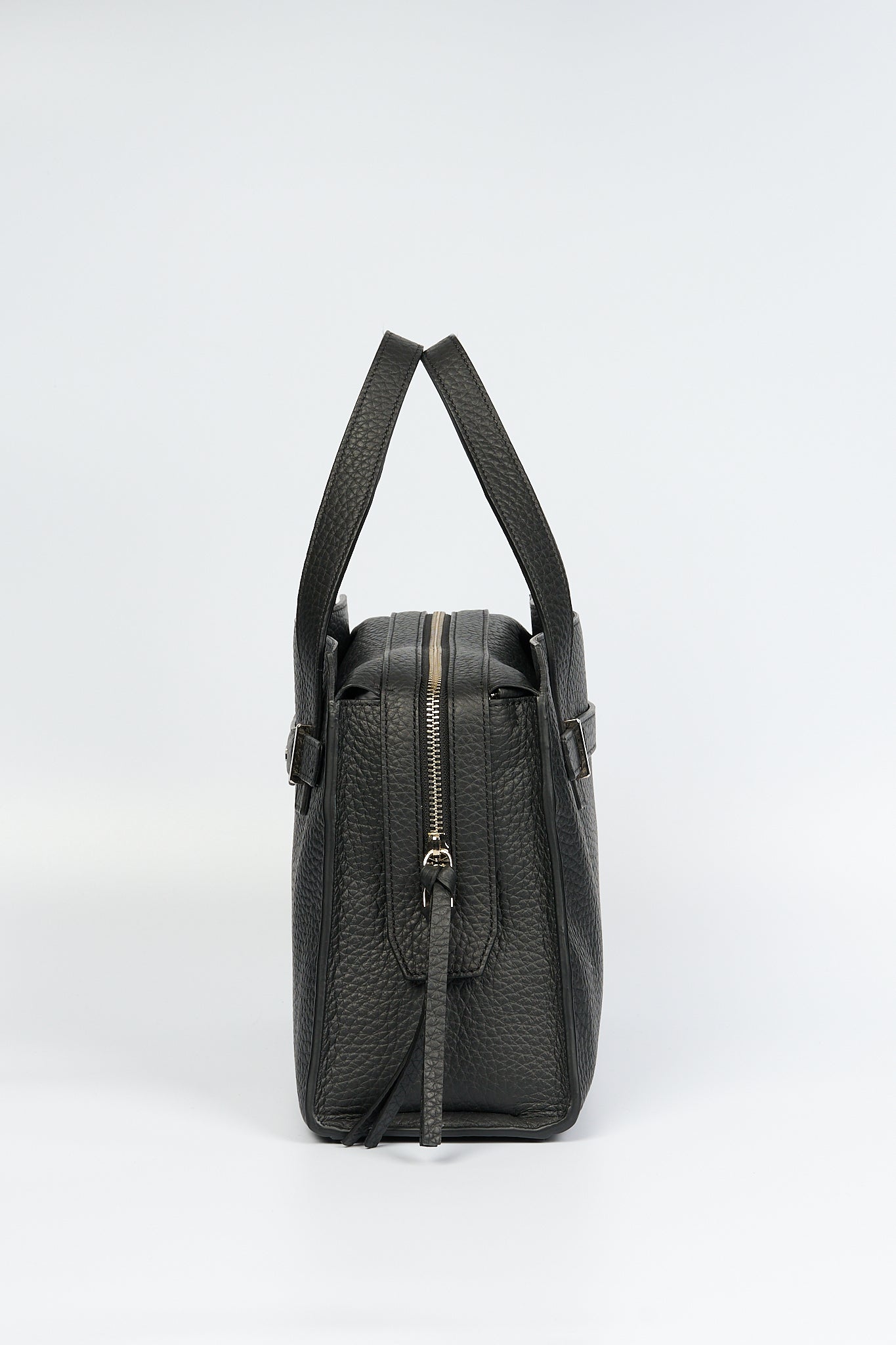 Orciani Borsa Posh a Mano Nero Donna-4