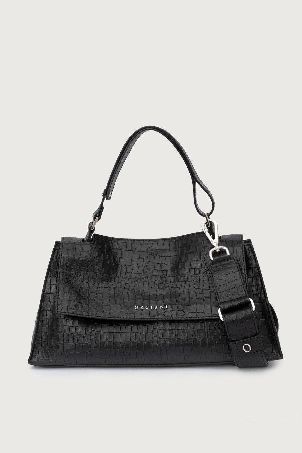 Orciani Borsa Sveva Longuette Cocco Nero Donna-1